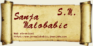 Sanja Malobabić vizit kartica